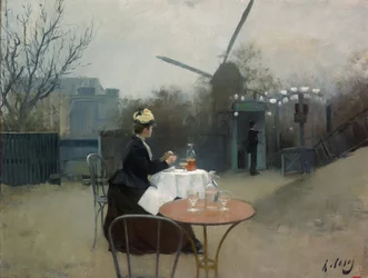 Plein air - Casas, Ramon (1866-1932) - ca. 1890 - Olja på duk - 50,5x65 - Kataloniens nationella konstmuseum, Barcelona
