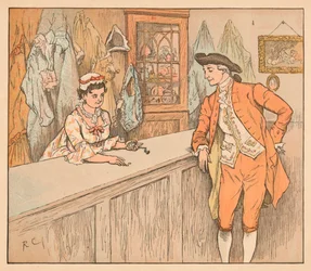 Kund i en pantbank, c1885, 1934.
