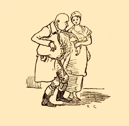 John Gilpin anländer, hattlös och peruklös än en gång, 1878, c1918.