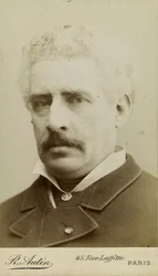 Porträtt av kompositören Olivier Métra 1830-1889 , ca. 1870.