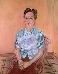 Berthe i satinblus (olja på duk)