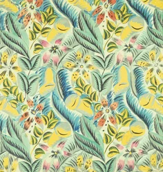Blommor och blad (gouache på papper)