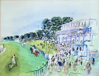 Goodwood, läktaren framför galoppbanan