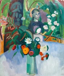 Jeanne bland blommorna