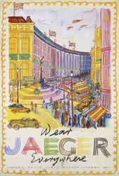 Regent Street, ca 1936 (gouache på papper)