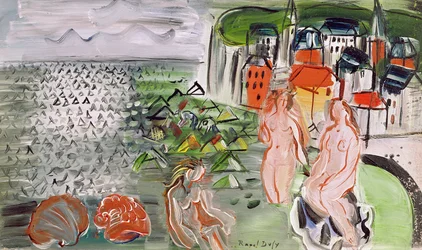 Bukten vid Sainte-Adresse (olja på duk)