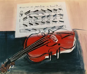 Den röda violinen, ca 1948 (olja på duk)