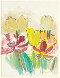 Tulpaner till Colettes herbarium, ca 1948 (gouache  akvarell på papper)