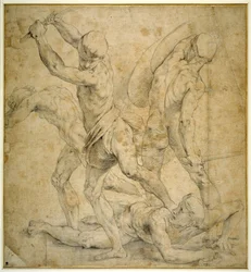 Panelen under statyn av Apollo i 