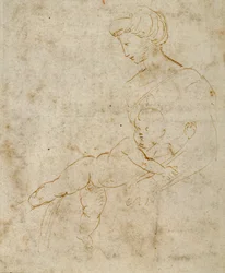 Madonna och barn, ca 1505 (penna & brunt bläck på papper)