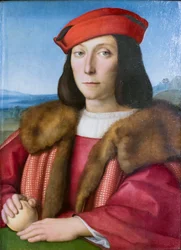 Porträtt av ung man med ett äpple, möjligen Francesco Maria della Rovere, cirka 1505 (målning)