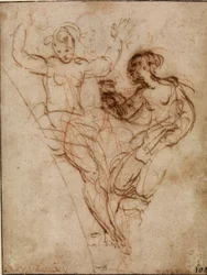Psyche presenterar för Venus vasen av Proserpine, tidigt 1500-tal