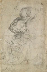 Studier för två knästående kvinnor, c1500-1520