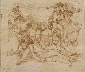 Lamentation study for the Entombment of Christ, tidigt 1500-tal