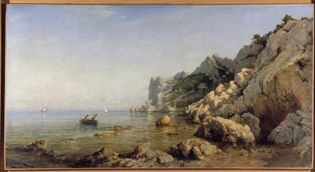 Sormiou Calanques kust nära Marseille (olja på duk).