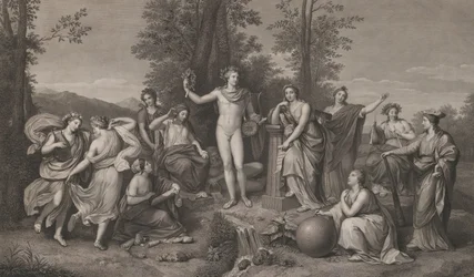 Apollon och muserna på Parnassus, 1784, 1784.