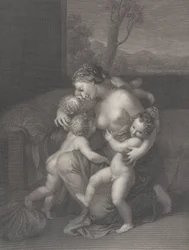 Välgörenhet med tre små barn, 1795.