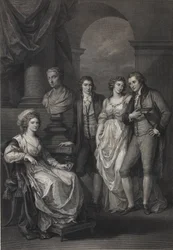 Familjeporträtt av Catherine Petrovna Baryatinskaya 1750-1811, född prinsessan av Holstein-Beck, 1793