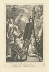 Saint Luke målar jungfrun, 1580-talet.