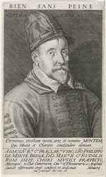 Porträtt av kompositören Philippe de Monte 1521-1603, 1594