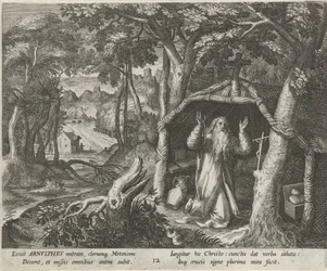 Den helige Arnold av Metz som eremit Eremiternas dygdiga liv (serietitel) Trophaeum vitae solitariae (serietitel)
