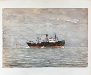 Last på Girondes flodmynning (gouache)