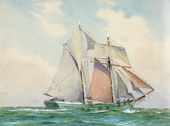 Goelette (gouache på papper)