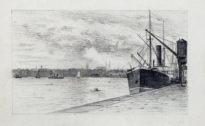 Port of Bordeaux (blyerts och kol)
