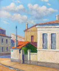 Rue a Bordeaux (pastell på papper)