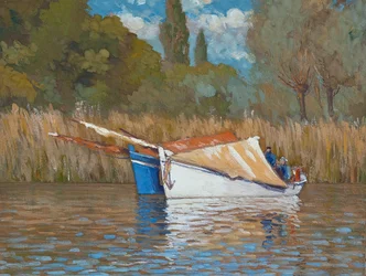 Yawls på Girondes flodmynning (gouache på papper)