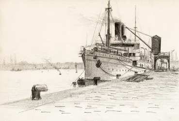 Lastfartyg förtöjt i Bordeaux hamn