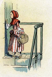 "Rödluvan" ur Charles Perraults sagor (illustration) ca 1920