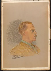 Porträtt av en brittisk officer, juli 1915 (teckning)