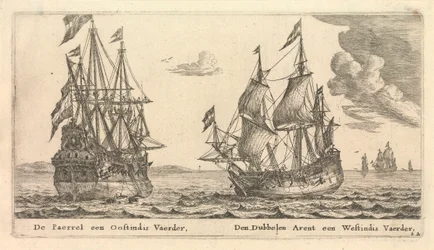 De nederländska fartygen "Paerrel" och "Dubbelen Arent