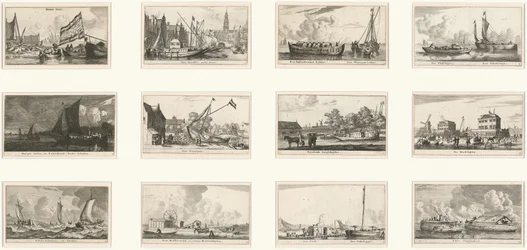Olika fartyg och utsikt över Amstelredam (Various Ships and Views of Amsterdam): Del III