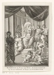 Allegorisk framställning med historia, sanning, antiken och försiktighet Turkarnas samtida historia (titel på objekt) Titelsida för: S.n., Samtida historia eller fortsättningen av allmän historia, 1767