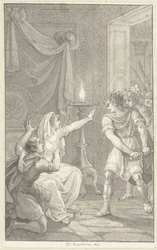 Caracalla mördar sin bror Geta i deras mors sovrum
