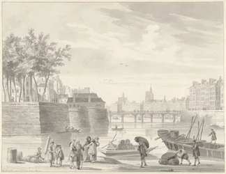 Utsikt över Pont Rouge, Paris