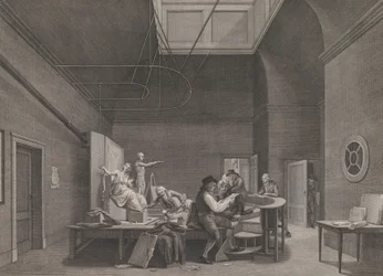 Ritakademin vid Felix Meritis Society i Amsterdam, ca. 1800.