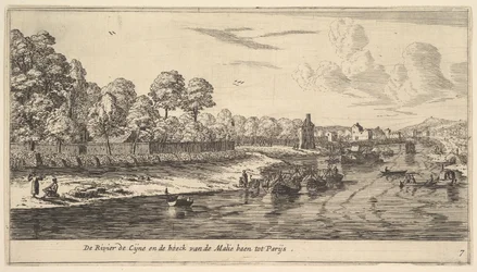 The River Seine at the Bend of the Mall, 1600-talet.