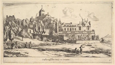 Vy över Conflans, 1600-talet.