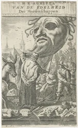 Tecknad film om konst Titelsida för: J. Oudaen, Agrippa, From the Vanity of Sciences, 1661