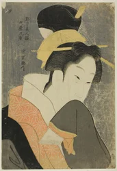 Kokonoe of te maruya, från te serie s beautie s of te i sensed kua r hand r (jämförelse av varje vacker kvinna)