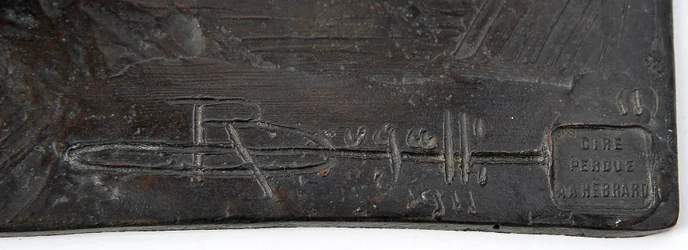 Stor giraff med sänkt huvud, modellerad 1909-10, gjuten före 1913 (brons) (se även 3084918-43)