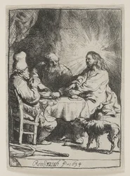 Kristus i Emmaus: Den mindre tallriken