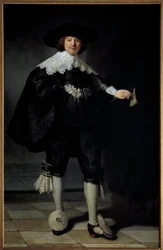Porträtt av Maertens Soolmans målning av Harmensz Van Rijn Rembrandt (1606-1669) 1634 Privat samling - Porträtt av Maertens Soolmans. Målning av Harmensz Van Rijn Rembrandt (1606-1669)