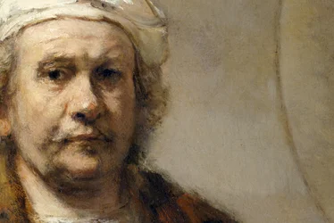 Rembrandt - Självporträtt (detalj)