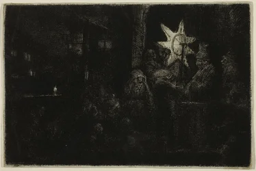 The Star of the Kings: A Night Piece, ca 1651 (etsning, torrnål och gravyr på elfenbenspåverkat papper)
