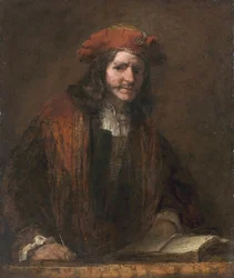 Mannen med den röda hatten (The Man with the Red Cap), ca 1660 (olja på duk)
