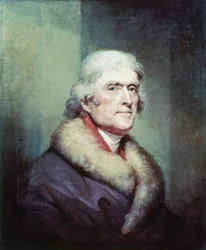 Porträtt av Thomas Jefferson (1743 - 1826) av Peale Rembrandt (1778 - 1860).